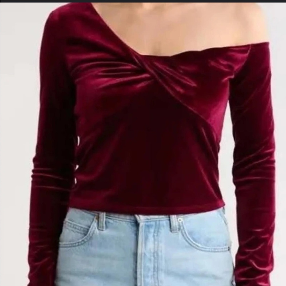 Velvet off the shoulder top